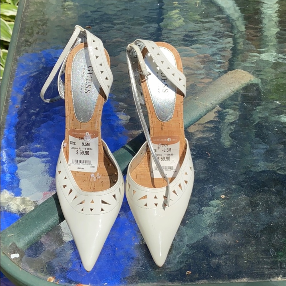 Guess by Marciano Slingback White Heels